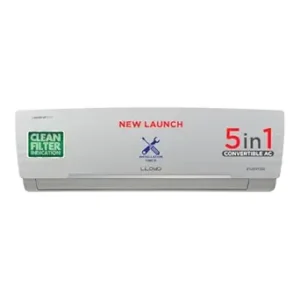 Lloyd 1.5 Ton 5 Star, Inverter Split AC (5 in 1 Convertible, Cools Even at 52°C, Smart 4 Way Air Swing, Turbo Cool, Anti Corrosion Coating, 100% Copper, White, GLS18I5KWGGW)